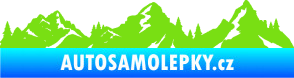 Samolepka Krajina hory 035 levá zelená kawasaki