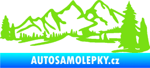 Samolepka Krajina hory 038 pravá zelená kawasaki