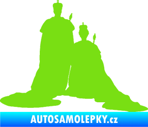 Samolepka Král a královna  zelená kawasaki