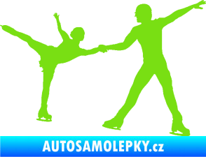 Samolepka Krasobruslení 010 levá pár zelená kawasaki