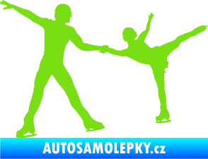 Samolepka Krasobruslení 010 pravá pár zelená kawasaki