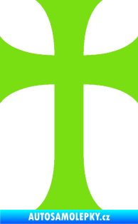 Samolepka Křesťanský kříž 002 zelená kawasaki