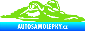 Samolepka Krokodýl 003 pravá hlava na hladině zelená kawasaki