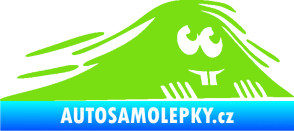 Samolepka Kuk 004 pravá zubatý šmíráček zelená kawasaki