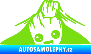 Samolepka Kuk 007 levá Groot vykukuje zelená kawasaki