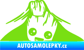 Samolepka Kuk 007 pravá Groot vykukuje zelená kawasaki