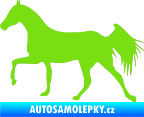 Samolepka Kůň 001 levá zelená kawasaki