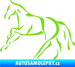 Samolepka Kůň 024 levá zelená kawasaki