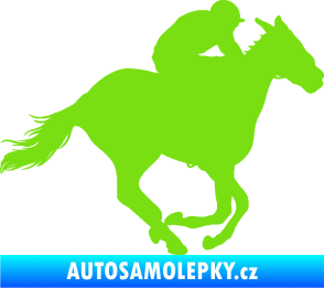 Samolepka Kůň 035 pravá zelená kawasaki
