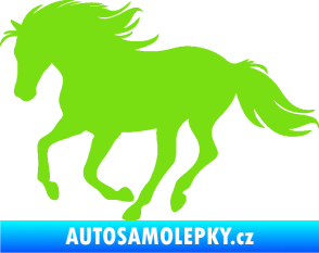 Samolepka Kůň 071 levá běžící zelená kawasaki