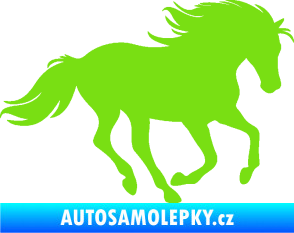 Samolepka Kůň 071 pravá běžící zelená kawasaki