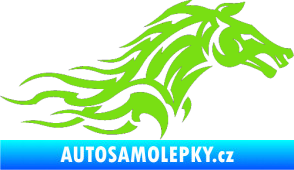 Samolepka Kůň 078 pravá zelená kawasaki