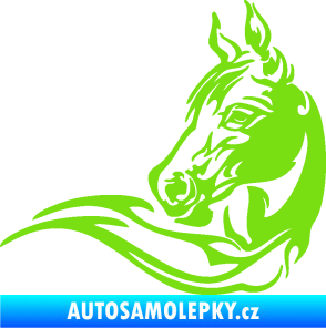 Samolepka Kůň 085 levá zelená kawasaki