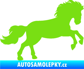Samolepka Kůň 098 pravá běh zelená kawasaki