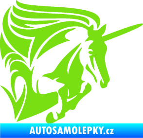 Samolepka Kůň jednorožec 001 pravá zelená kawasaki