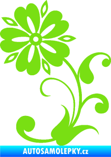 Samolepka Květina dekor 001 levá zelená kawasaki