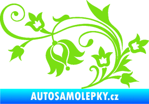 Samolepka Květina dekor 002 levá zelená kawasaki