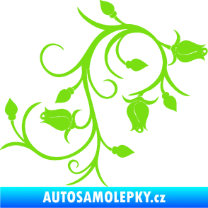 Samolepka Květina dekor 009 pravá růžičky zelená kawasaki