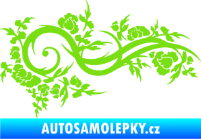 Samolepka Květina dekor 013 pravá zelená kawasaki