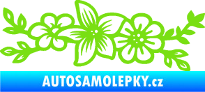 Samolepka Květina dekor 037 pravá zelená kawasaki