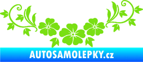 Samolepka Květina dekor 045 pravá ibišky zelená kawasaki
