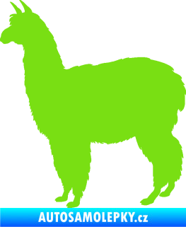 Samolepka Lama 002 levá alpaka zelená kawasaki