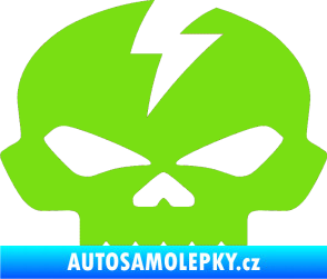 Samolepka Lebka 001 levá zelená kawasaki