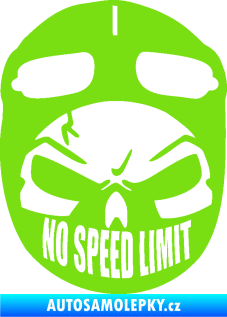 Samolepka Lebka 043 motorkář zelená kawasaki