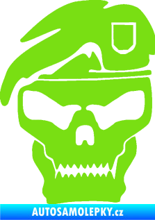 Samolepka Lebka army levá zelená kawasaki