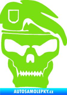 Samolepka Lebka army pravá zelená kawasaki
