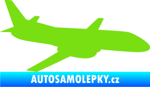 Samolepka Letadlo 004 pravá zelená kawasaki