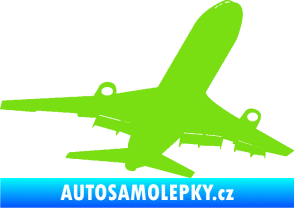 Samolepka Letadlo 007 pravá zelená kawasaki