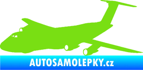 Samolepka Letadlo 008 levá zelená kawasaki