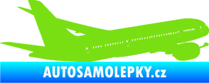 Samolepka Letadlo 009 pravá zelená kawasaki