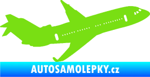 Samolepka Letadlo 013 pravá zelená kawasaki