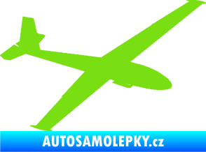 Samolepka Letadlo 025 pravá kluzák zelená kawasaki