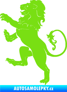 Samolepka Lev heraldika 004 levá zelená kawasaki