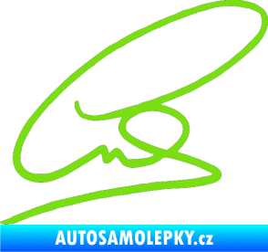 Samolepka Levis Hamilton podpis zelená kawasaki