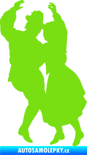 Samolepka Lidový tanec levá zelená kawasaki