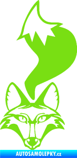 Samolepka Liška 002 levá zelená kawasaki