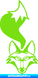 Samolepka Liška 002 pravá zelená kawasaki