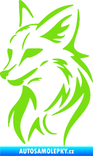 Samolepka Liška 004 levá zelená kawasaki