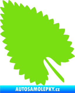 Samolepka List 001 levá zelená kawasaki