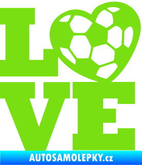 Samolepka Love fotbal zelená kawasaki