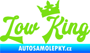 Samolepka Low King 001 nápis král zelená kawasaki