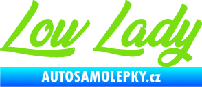 Samolepka Low lady nápis zelená kawasaki