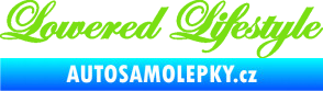 Samolepka Lowered lifestyle nápis zelená kawasaki