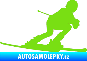 Samolepka Lyžař 002 pravá zelená kawasaki