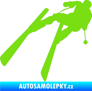 Samolepka Lyžař 007 levá zelená kawasaki