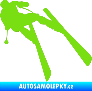 Samolepka Lyžař 007 pravá zelená kawasaki